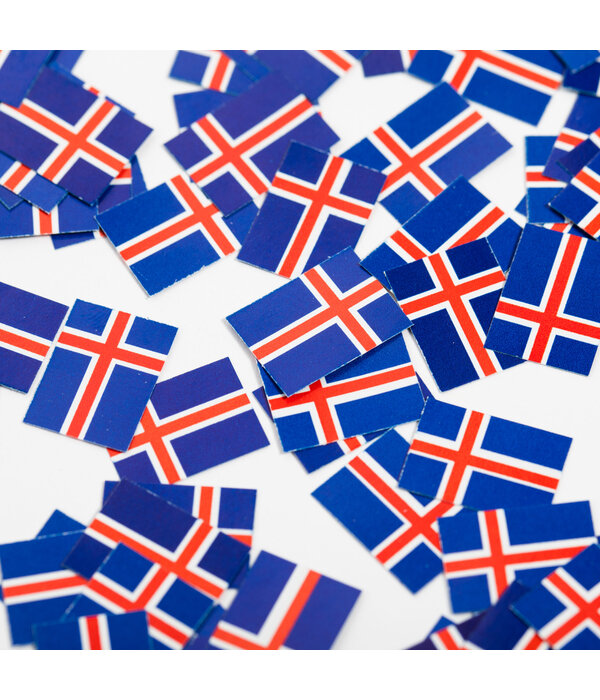 Tafelconfetti Vlag Ijsland (150st)