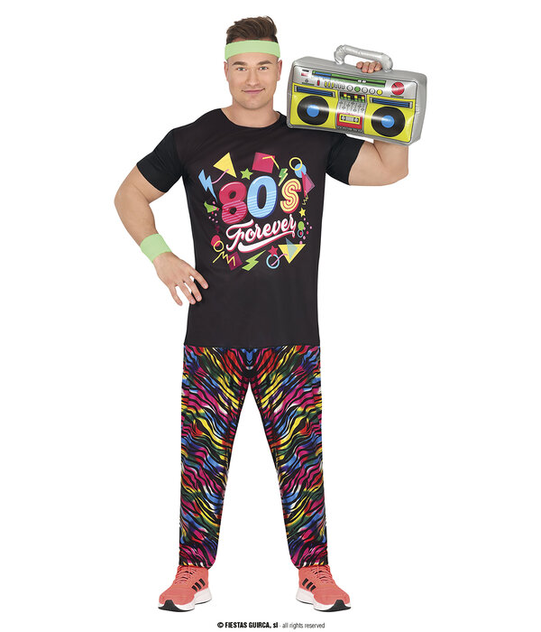 80's Forever Outfit Rainbow Heren