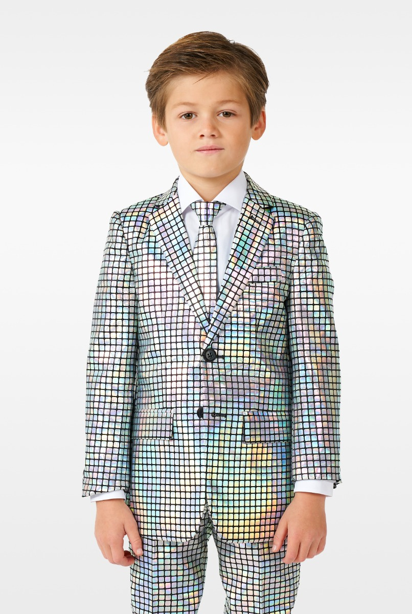 Kostuum Discoballer Holografisch Kind Opposuits afbeelding