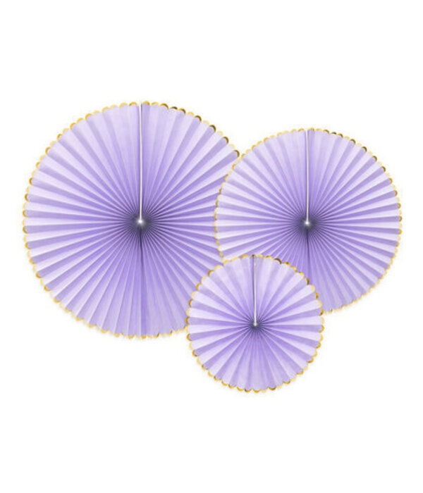 Decoratieve Rozetten Lila Goud (3st)