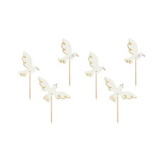 Cupcake Toppers Duif (6st)