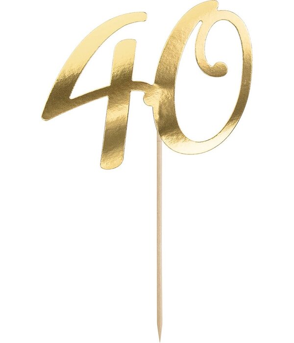 Taarttopper 40 Goud