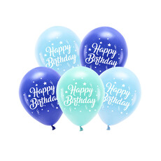 Happy Birthday Ballonnen Blauw Mix (5st)