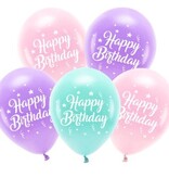 Happy Birthday Ballonnen Pastel Mix (5st)