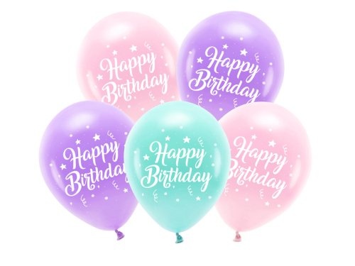 Happy Birthday Ballonnen Pastel Mix (5st)