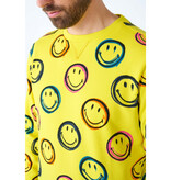 Smiley ® Smudge Trui Geel Opposuits