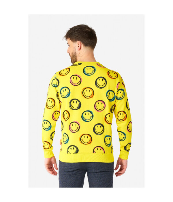 Smiley ® Smudge Trui Geel Opposuits
