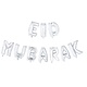 Folieballonnen Slinger Set 'Eid Mubarak' Zilver (4m)