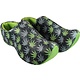Klompsloffen Wietprint groen/zwart