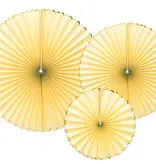 Decoratieve Rozetten Geel Goud (3st)