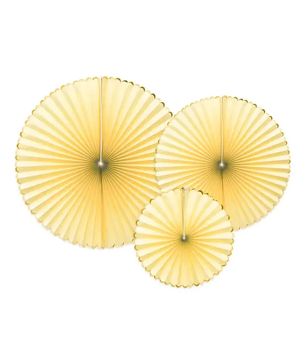 Decoratieve Rozetten Geel Goud (3st)