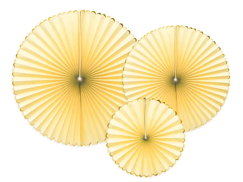 Decoratieve Rozetten Geel Goud (3st) afbeelding