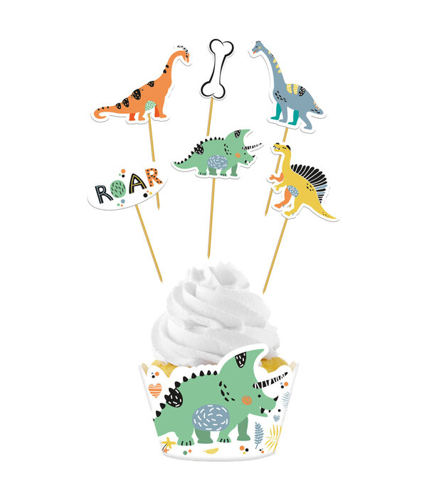 Cupcake Deco Set Dino Roar (6st)