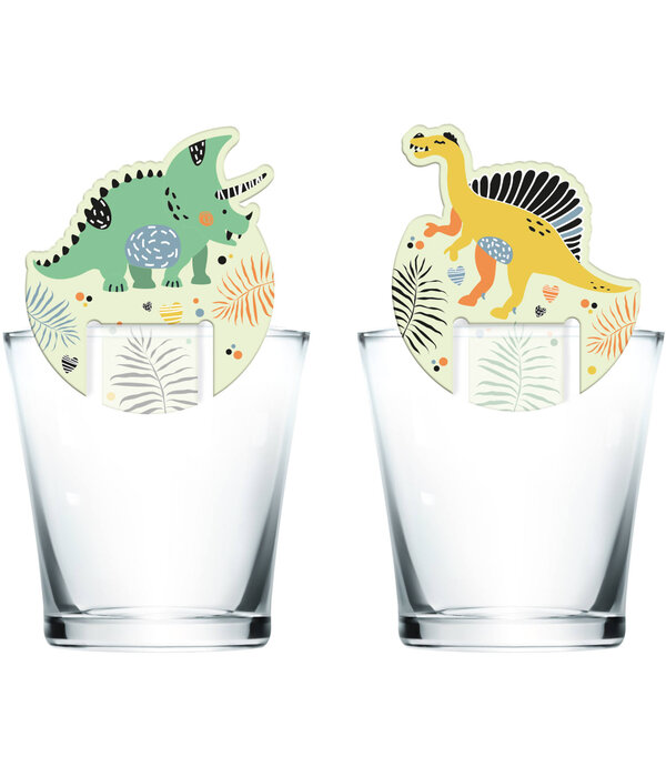 Glasdecoratie Dino Roar (6st)