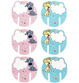 Glasdecoratie Woezel En Pip (6st)