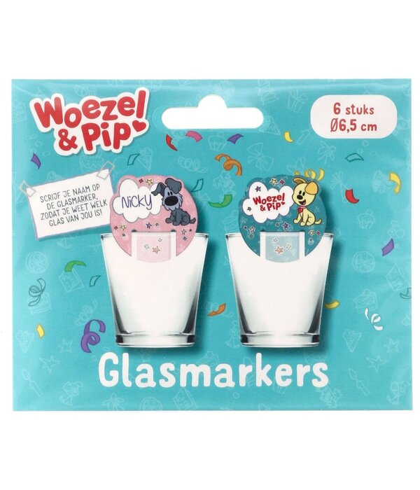 Glasdecoratie Woezel En Pip (6st)
