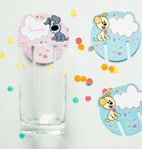 Glasdecoratie Woezel En Pip (6st)