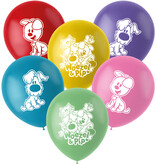 Gekleurde Latex Ballonnen Woezel En Pip (6st)