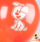 Gekleurde Latex Ballonnen Woezel En Pip (6st)