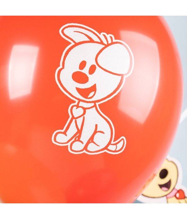 Gekleurde Latex Ballonnen Woezel En Pip (6st)