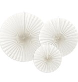 Decoratieve Rozetten Gebroken Wit (3st)