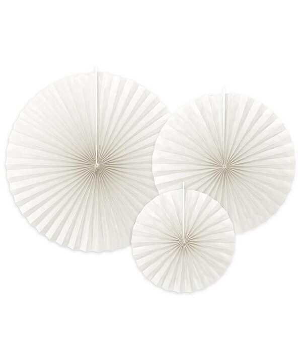 Decoratieve Rozetten Gebroken Wit (3st)