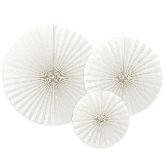 Decoratieve Rozetten Gebroken Wit (3st) afbeelding