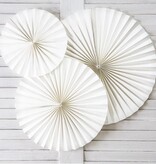 Decoratieve Rozetten Gebroken Wit (3st)