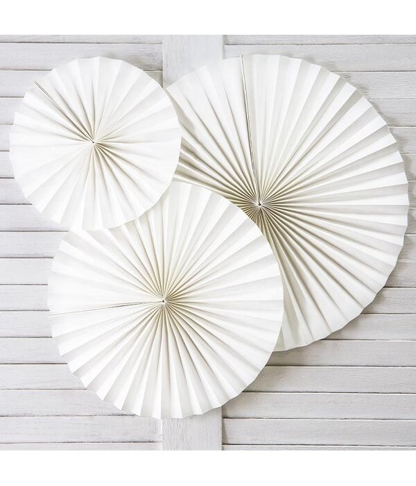 Decoratieve Rozetten Gebroken Wit (3st)