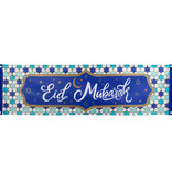 Banner Eid Mubarak Blauw (50x180cm)
