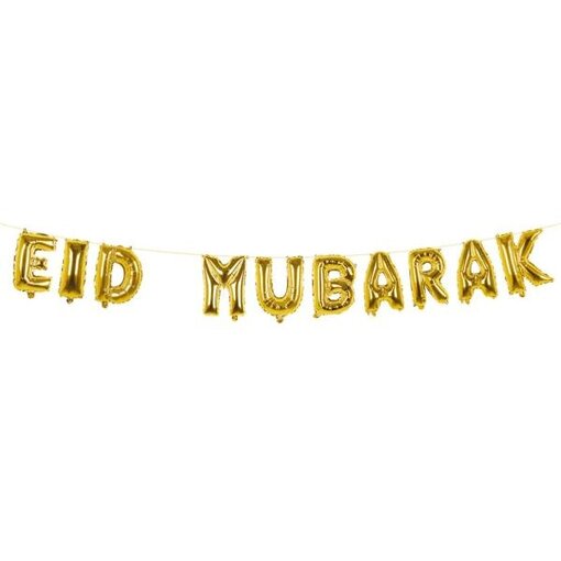 Ballonnenslinger Eid Mubarak Goud