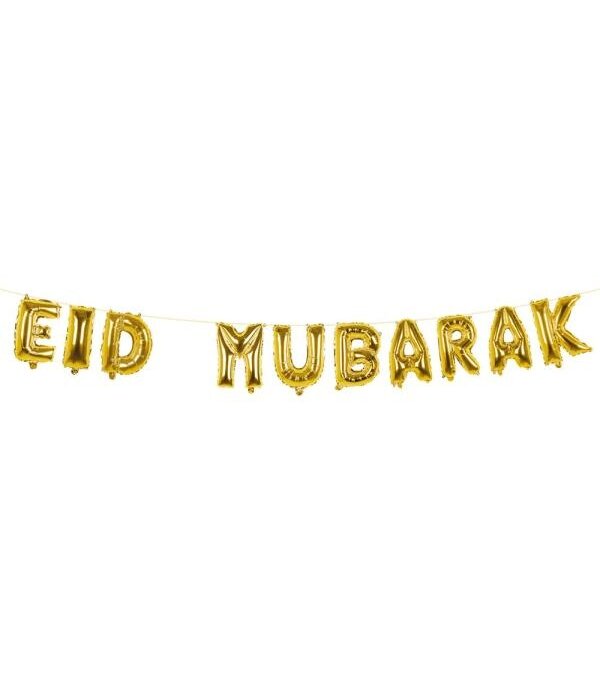 Ballonnenslinger Eid Mubarak Goud