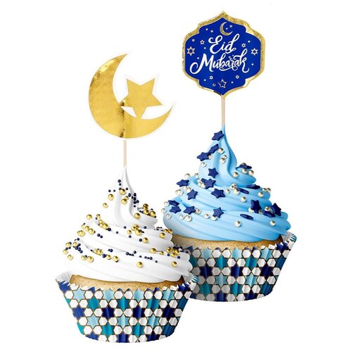 Cupcake Deco Set Eid Mubarak (20st)