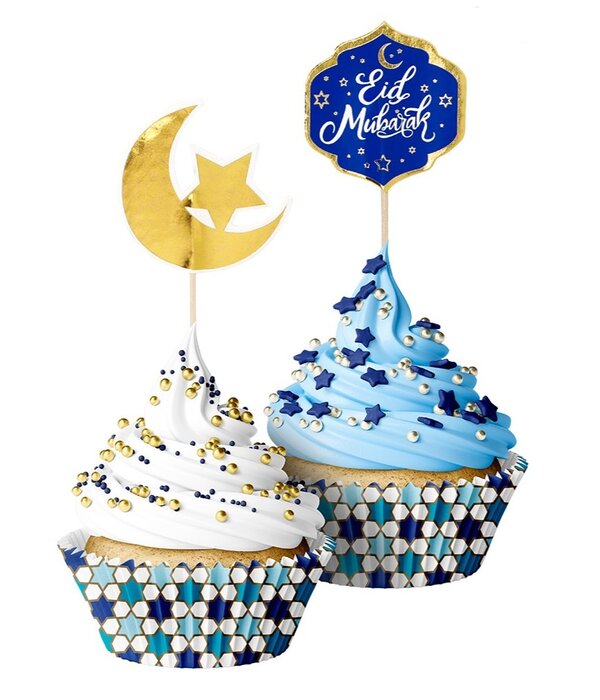 Cupcake Deco Set Eid Mubarak (20st)