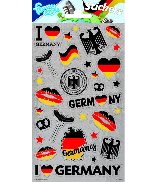 Stickervel Duitsland (10x20cm)