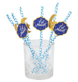 Rietjes Eid Mubarak Blauw/Goud (6st)
