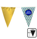 Folie Vlaggenlijn Eid Mubarak Blauw/Goud (6m)