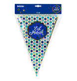 Folie Vlaggenlijn Eid Mubarak Blauw/Goud (6m)