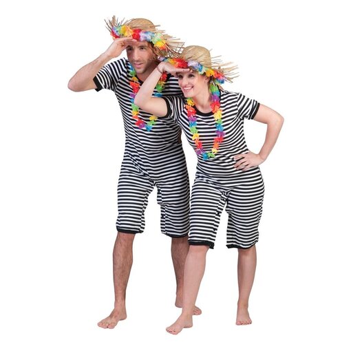 Dorus Badpak Unisex Zwart/Wit