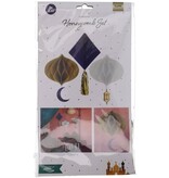 Honeycomb Set Ramadan Goud/Blauw/Wit (3st)