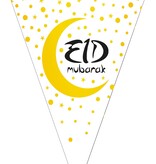 Vlaggenlijn Wit Eid Mubarak (5m)