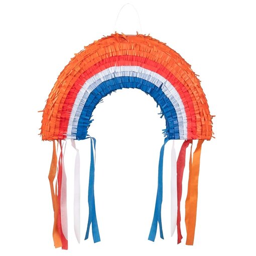 Pinata Regenboog Oranje Rood Wit Blauw