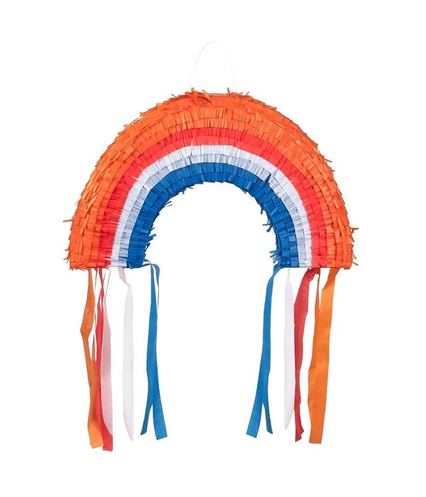 Pinata Regenboog Oranje Rood Wit Blauw