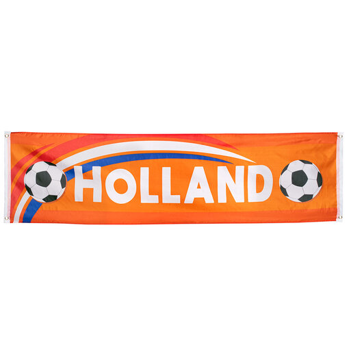 Spandoek Banner Oranje Holland Voetbal (180x50cm)