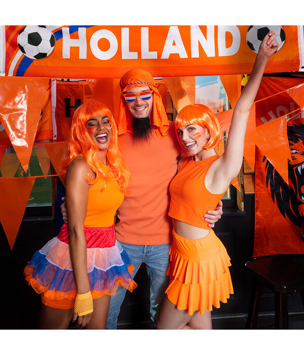 Spandoek Banner Oranje Holland Voetbal (180x50cm)