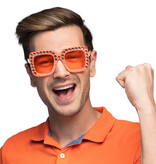 Partybril Bling Bling Oranje