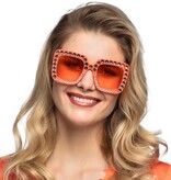 Partybril Bling Bling Oranje