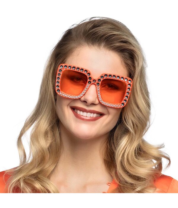 Partybril Bling Bling Oranje
