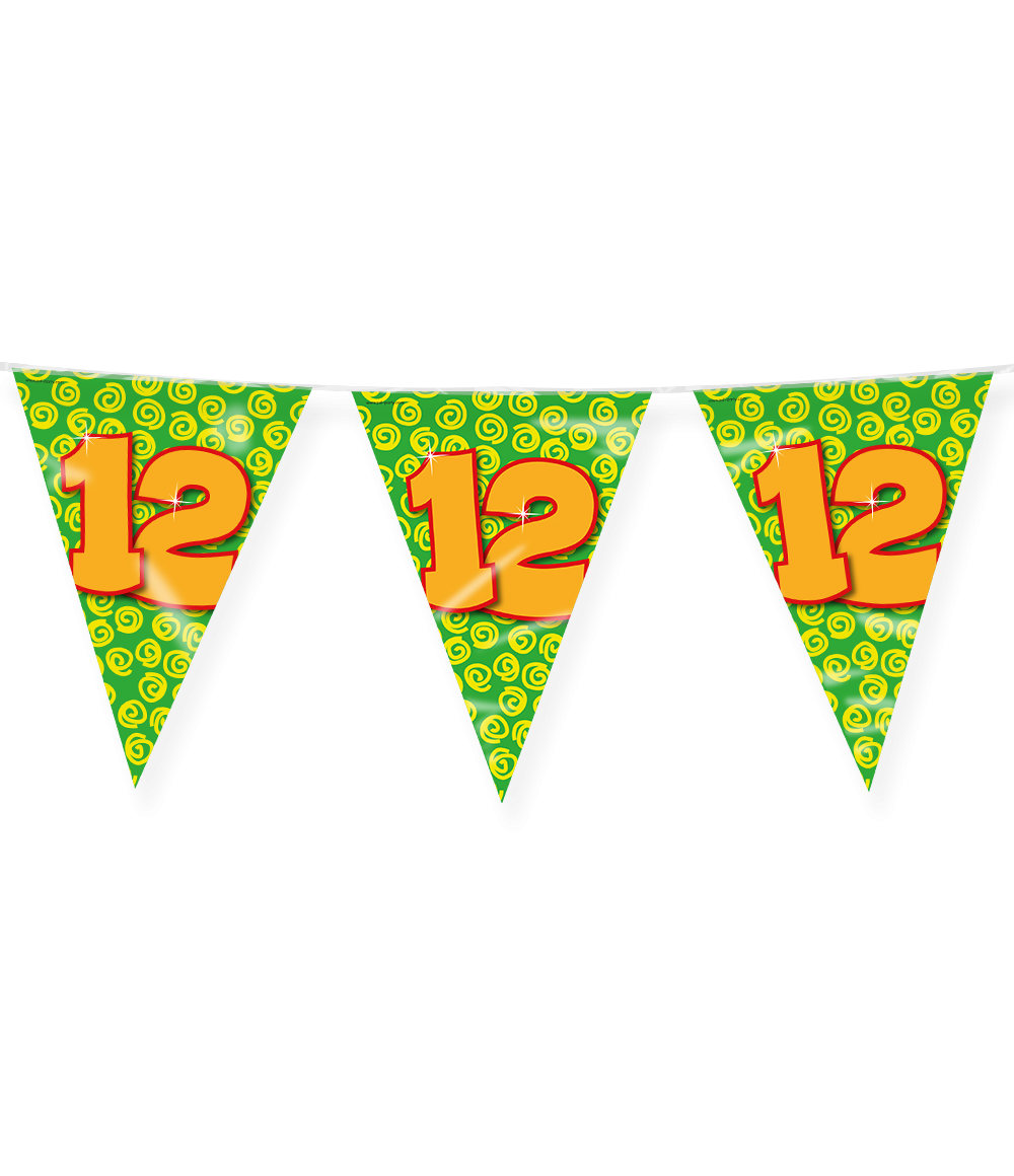 Happy Verjaardag Vlaggenlijn 12 Jaar (10m) afbeelding