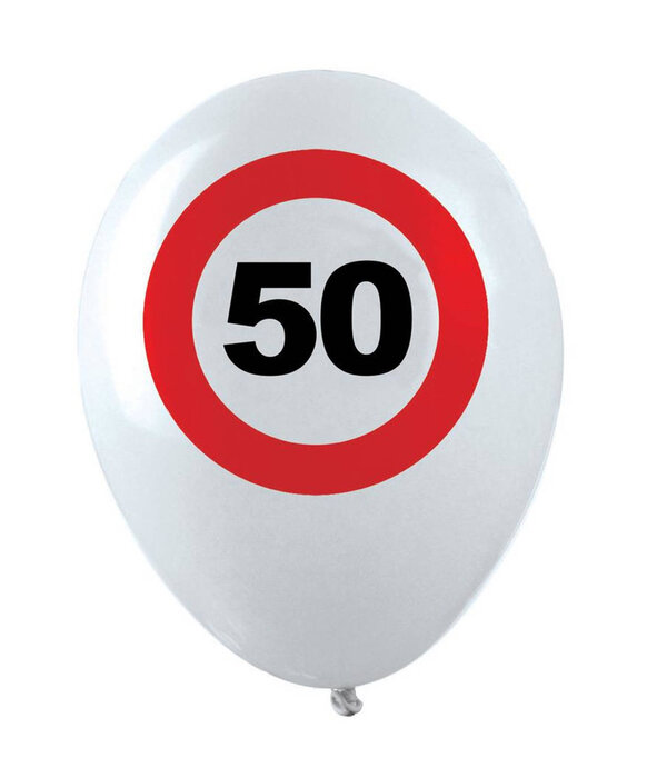 Ballonnen verkeersbord 50 (12st)